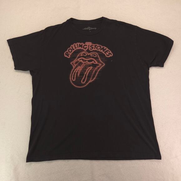 The Rolling Stones Band Crew Neck Short Sleeve T Shirt Mens Size XL Black - Picture 2 of 9